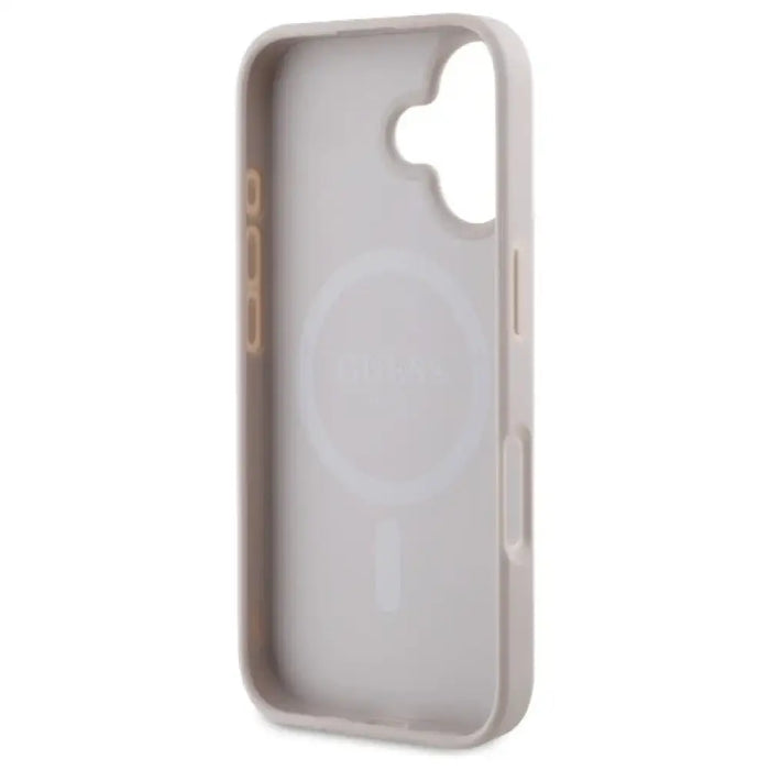 Калъф Guess 4G Ring Classic Logo MagSafe iPhone 16 - розов