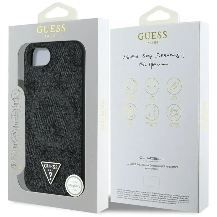 Калъф Guess 4G Ring Triangle Logo MagSafe за iPhone 16e