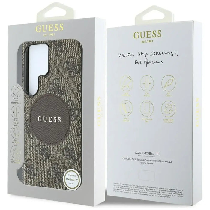 Калъф Guess 4G Round Patch Classic Logo MagSafe за Samsung