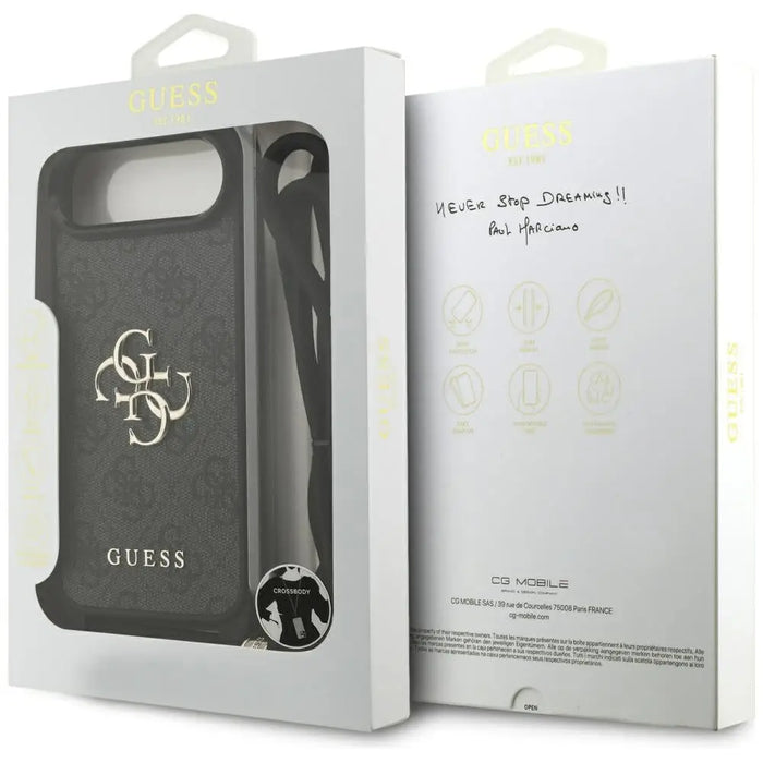 Калъф Guess 4G с голямо лого и кабел през рамо за iPhone