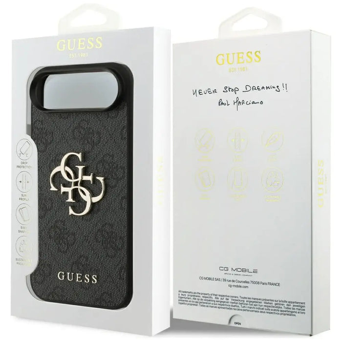 Калъф Guess 4G с голямо лого за iPhone 17 Air - черен