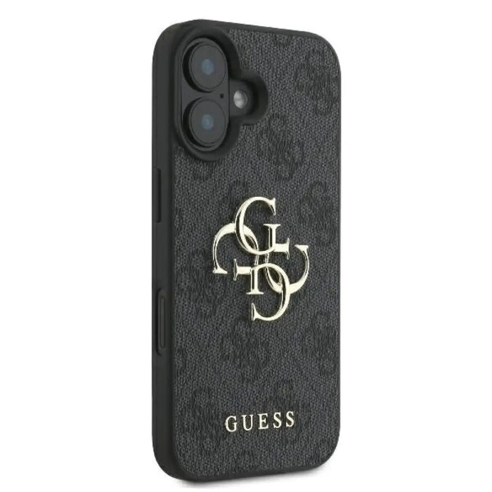 Калъф Guess 4G с голямо лого за iPhone 16 - черен