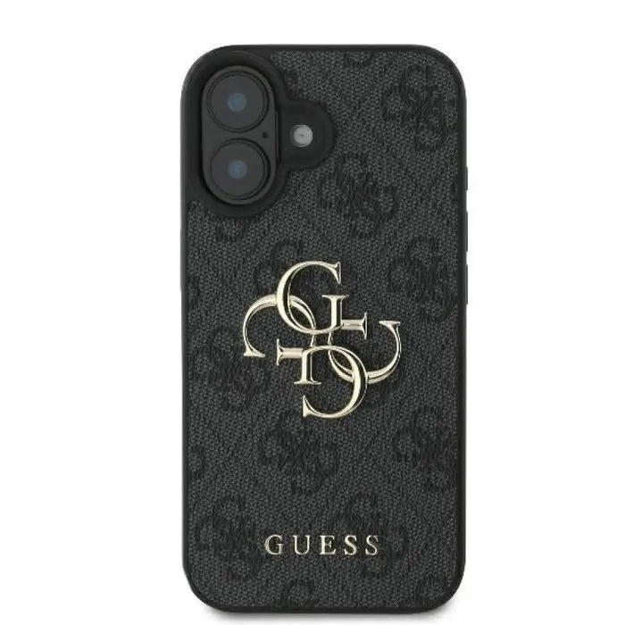 Калъф Guess 4G с голямо лого за iPhone 16 - черен