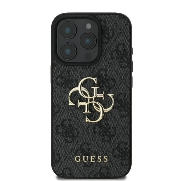 Калъф Guess 4G с голямо лого за iPhone 16 Pro Max - черен