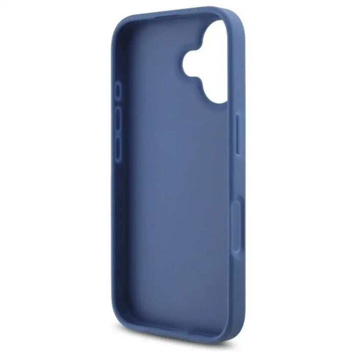 Калъф Guess 4G с голямо лого за iPhone 16 - син