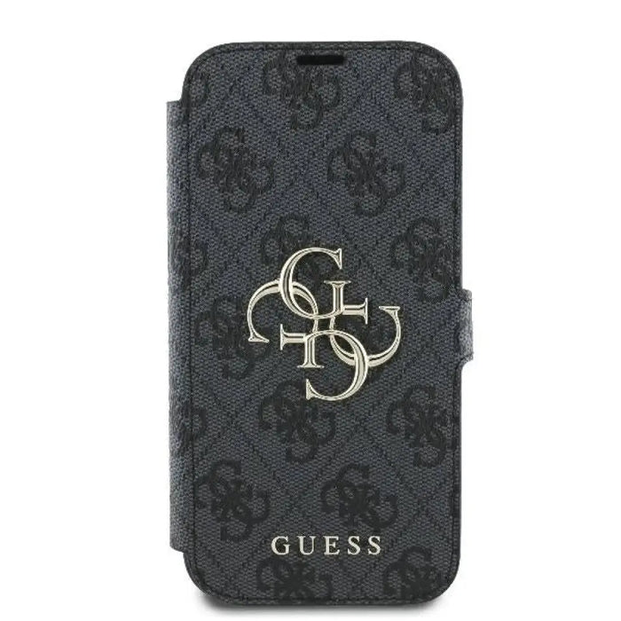 Калъф Guess 4G с метално лого за iPhone 16 Pro - черен