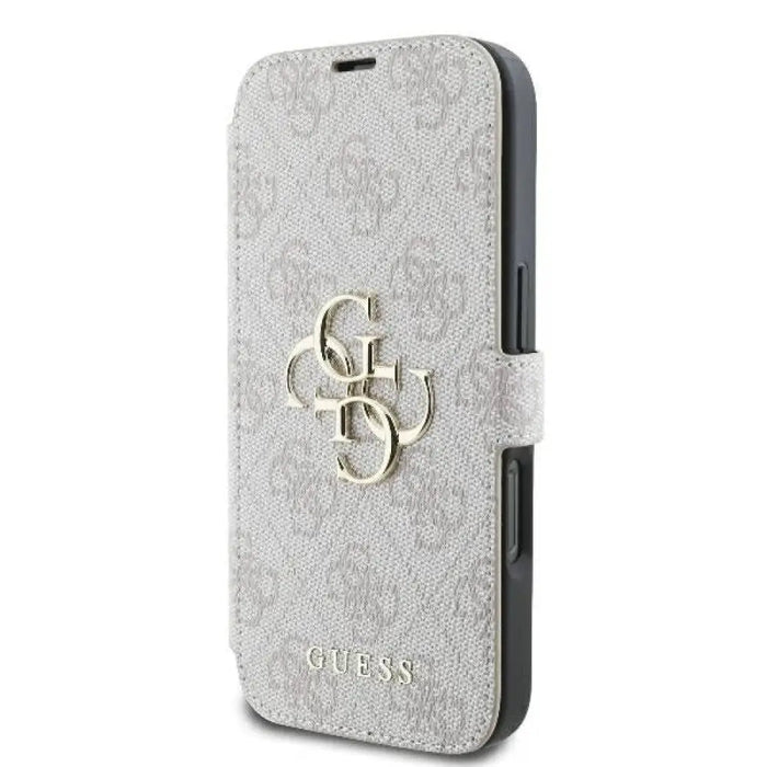 Калъф Guess 4G с метално лого за iPhone 16 Pro - розов