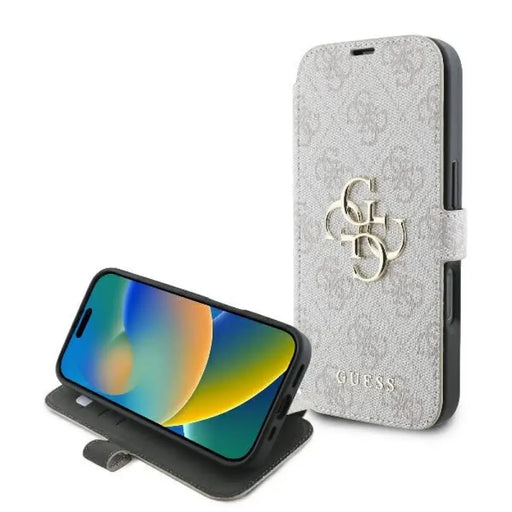 Калъф Guess 4G с метално лого за iPhone 16 Pro - розов