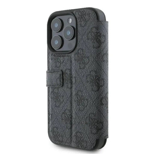 Калъф Guess 4G с метално лого за iPhone 16 Pro - черен