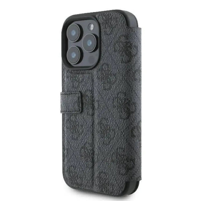 Калъф Guess 4G с метално лого за iPhone 16 Pro - черен