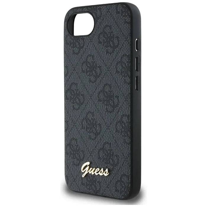 Калъф Guess 4G Script Logo MagSafe за iPhone 16e - черен