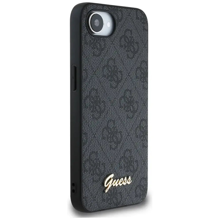 Калъф Guess 4G Script Logo MagSafe за iPhone 16e - черен