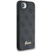 Калъф Guess 4G Script Logo MagSafe за iPhone 16e - черен