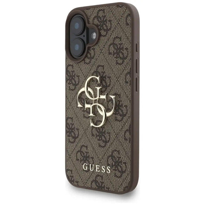 Калъф Guess 4G Strap 4G Classic Logo за iPhone 16 - кафяв