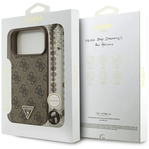 Калъф Guess 4G Strap Triangle Logo MagSafe Case за iPhone