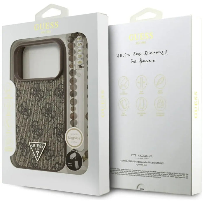 Калъф Guess 4G Strap Triangle Logo MagSafe за iPhone 17 Pro