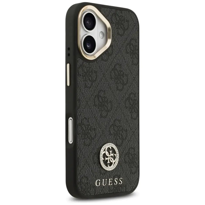 Калъф Guess 4G Strass Logo MagSafe за iPhone 17 - черен