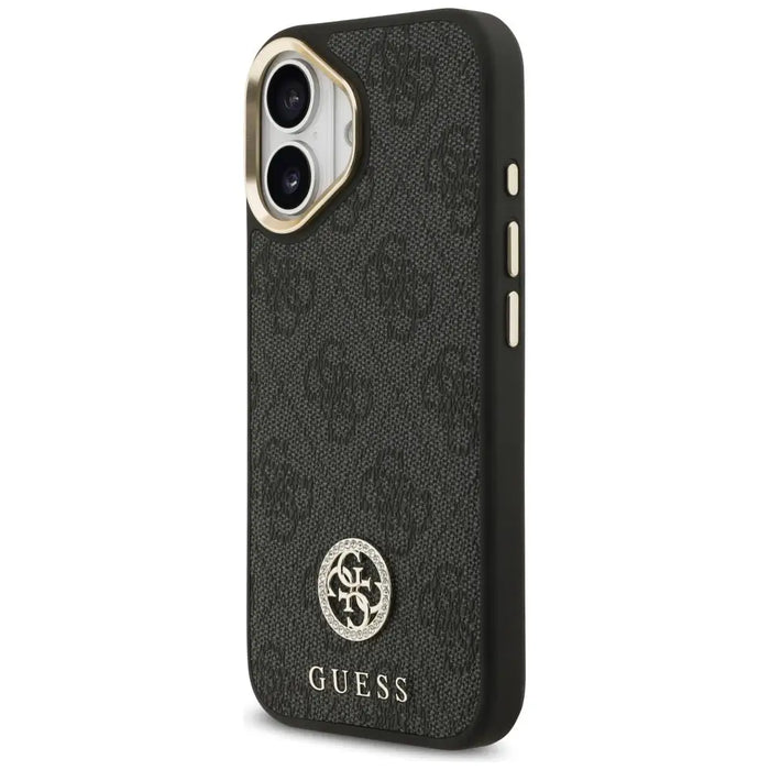 Калъф Guess 4G Strass Logo MagSafe за iPhone 17 - черен