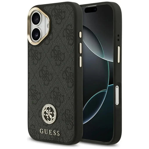 Калъф Guess 4G Strass Logo MagSafe за iPhone 17 - черен