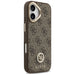 Калъф Guess 4G Strass Logo MagSafe за iPhone 17 - кафяв