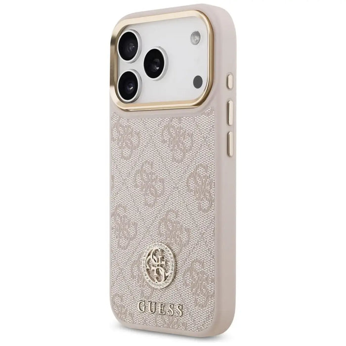 Калъф Guess 4G Strass Logo MagSafe за iPhone 17 Pro - розов