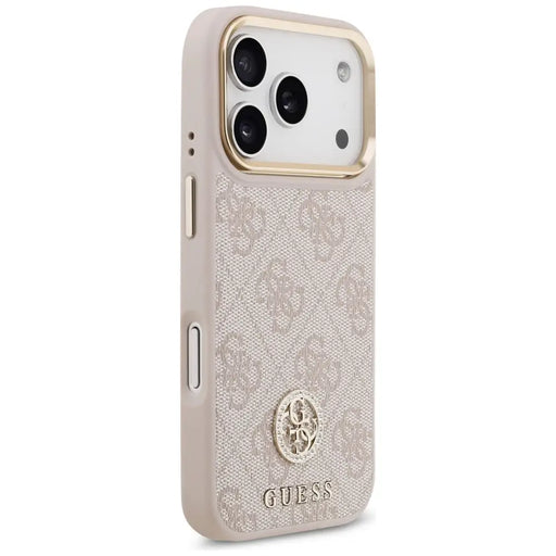 Калъф Guess 4G Strass Logo MagSafe за iPhone 17 Pro - розов