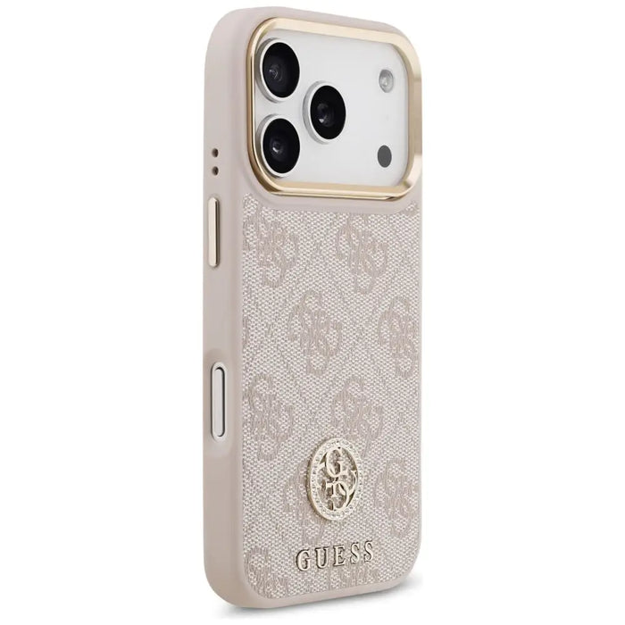 Калъф Guess 4G Strass Logo MagSafe за iPhone 17 Pro - розов