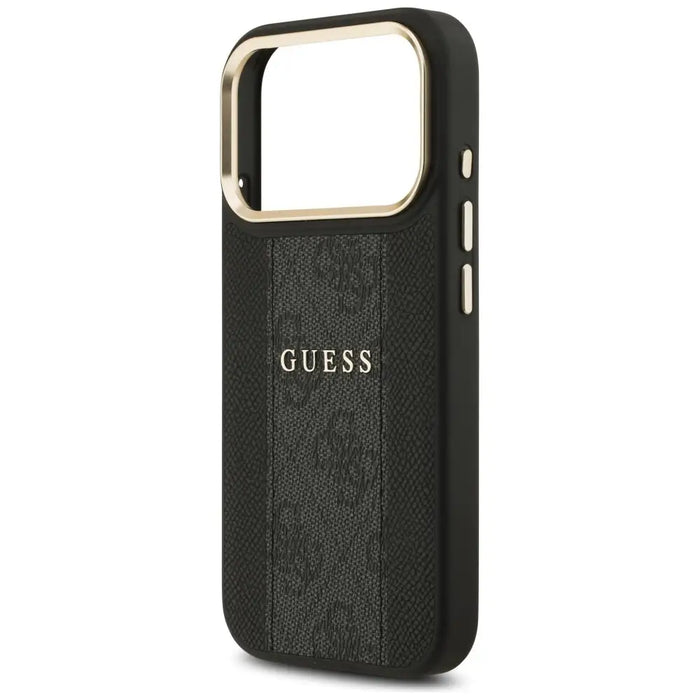 Калъф Guess 4G Stripe MagSafe за iPhone 17 Pro - черен