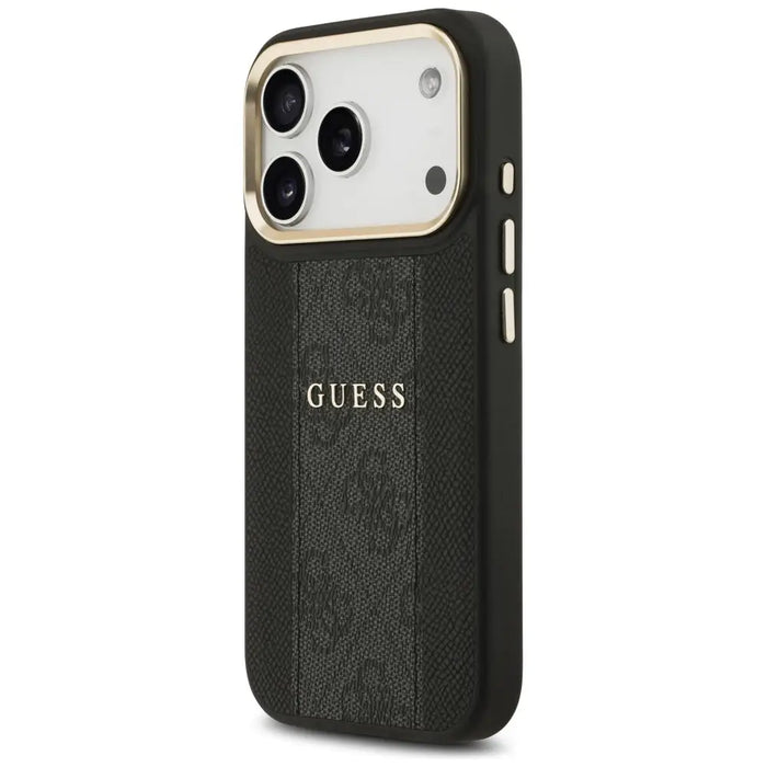 Калъф Guess 4G Stripe MagSafe за iPhone 17 Pro - черен