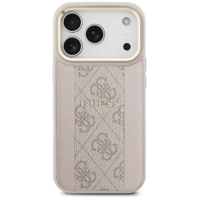 Калъф Guess 4G Stripe MagSafe за iPhone 17 Pro - розов