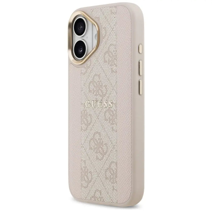 Калъф Guess 4G Stripe MagSafe за iPhone 17 - розов