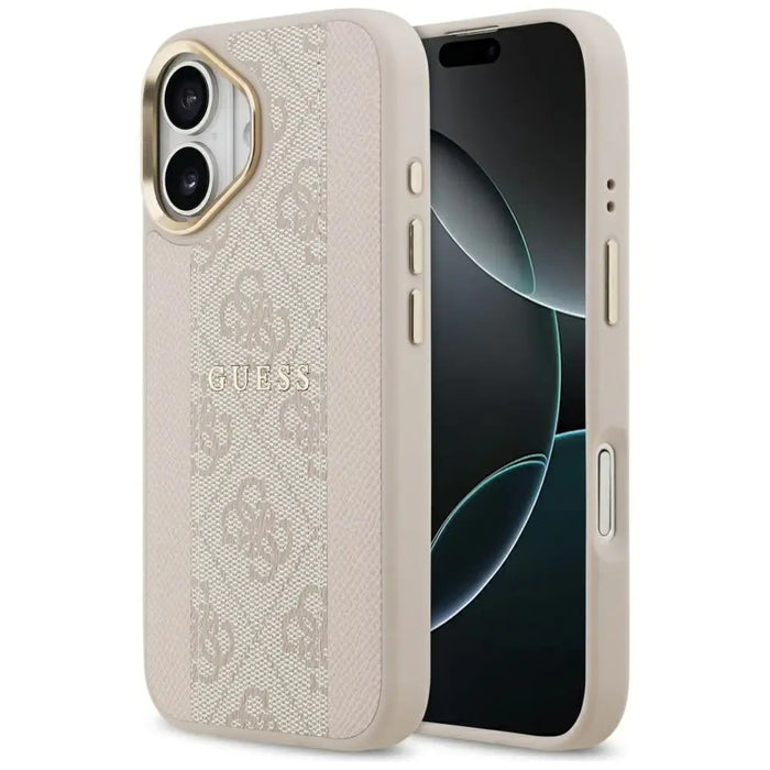Калъф Guess 4G Stripe MagSafe за iPhone 17 - розов