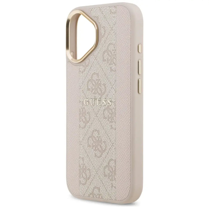 Калъф Guess 4G Stripe MagSafe за iPhone 17 - розов