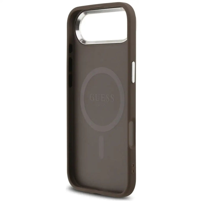 Калъф Guess 4G Triangle Logo MagSafe за iPhone Air - кафяв