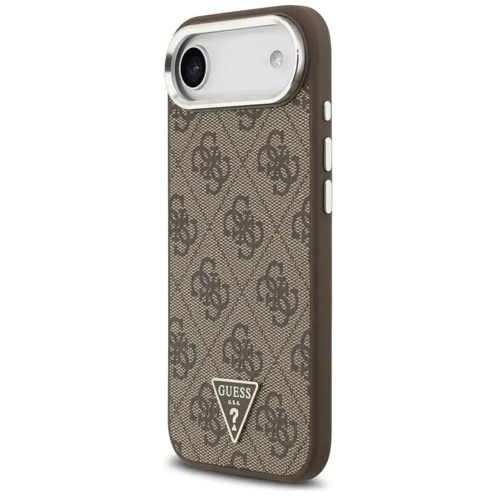 Калъф Guess 4G Triangle Logo MagSafe за iPhone Air - кафяв