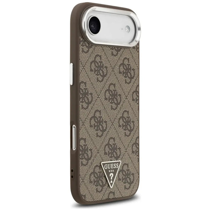 Калъф Guess 4G Triangle Logo MagSafe за iPhone Air - кафяв