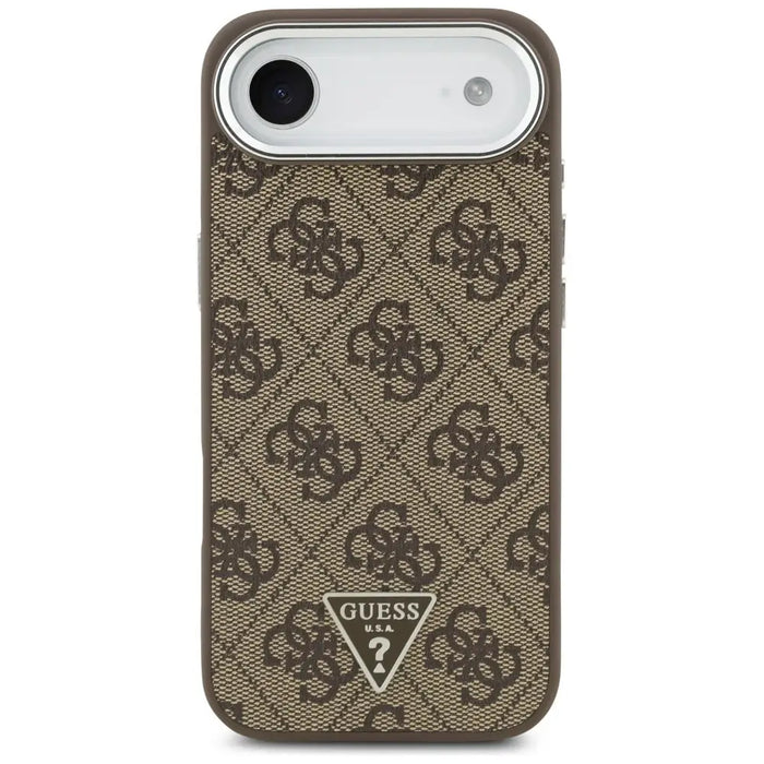 Калъф Guess 4G Triangle Logo MagSafe за iPhone Air - кафяв