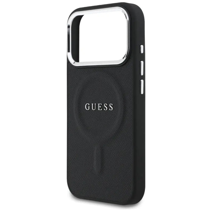 Калъф Guess Classic Logo MagSafe за iPhone 17 Pro - черен