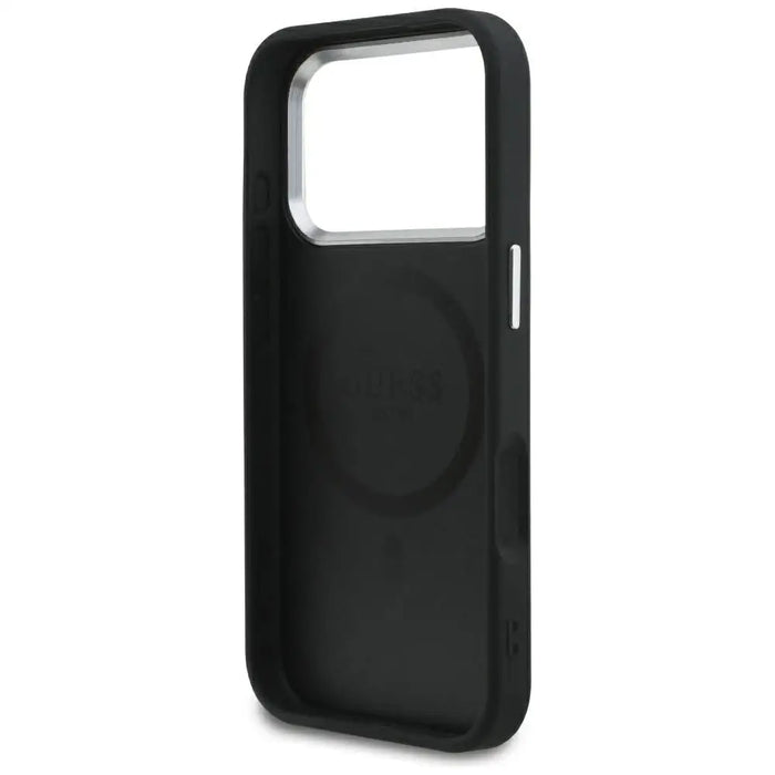 Калъф Guess Classic Logo MagSafe за iPhone 17 Pro - черен