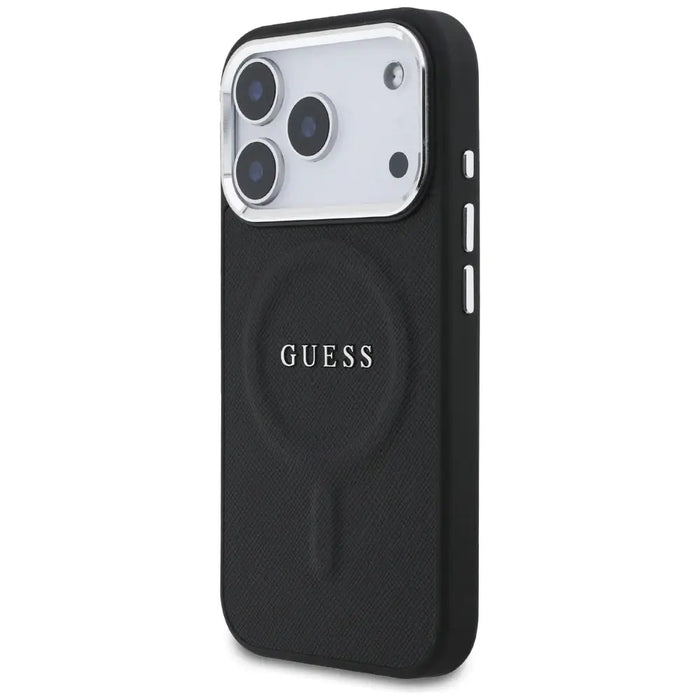 Калъф Guess Classic Logo MagSafe за iPhone 17 Pro - черен