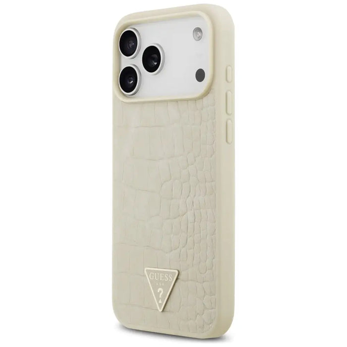 Калъф Guess Croco Triangle Logo MagSafe за iPhone 17 Pro