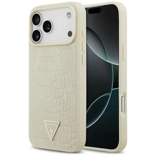 Калъф Guess Croco Triangle Logo MagSafe за iPhone 17 Pro