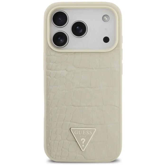 Калъф Guess Croco Triangle Logo MagSafe за iPhone 17 Pro