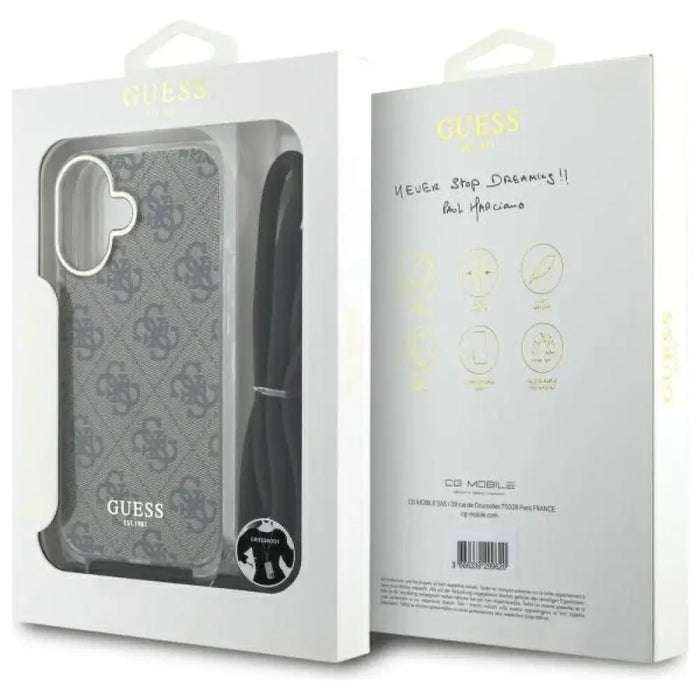 Калъф Guess Crossbody Cord 4G Print Case с въже за iPhone