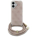 Калъф Guess Crossbody Cord 4G Print iPhone 16 - розов