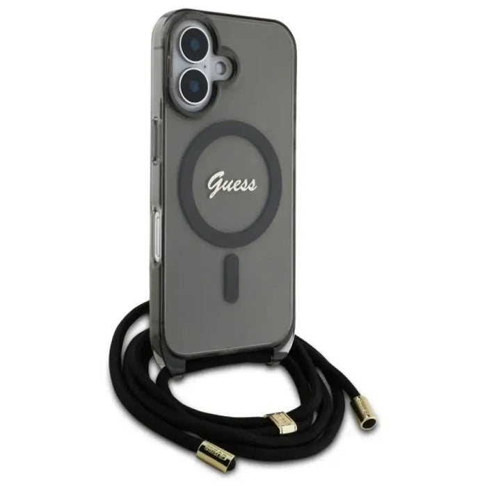 Калъф Guess Crossbody Cord Script MagSafe за iPhone 16