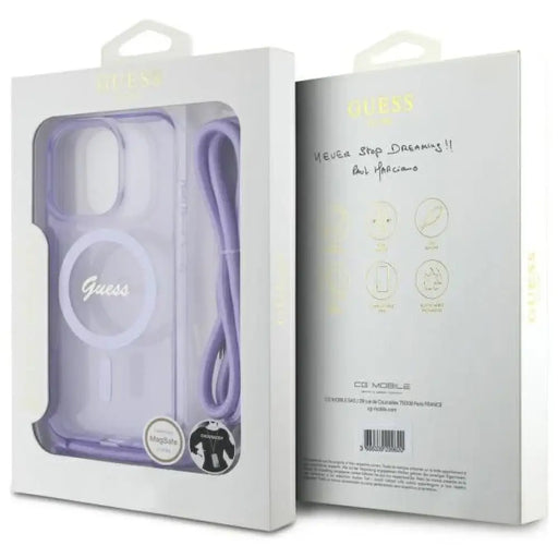 Калъф Guess Crossbody Cord Script MagSafe за iPhone 16 Pro