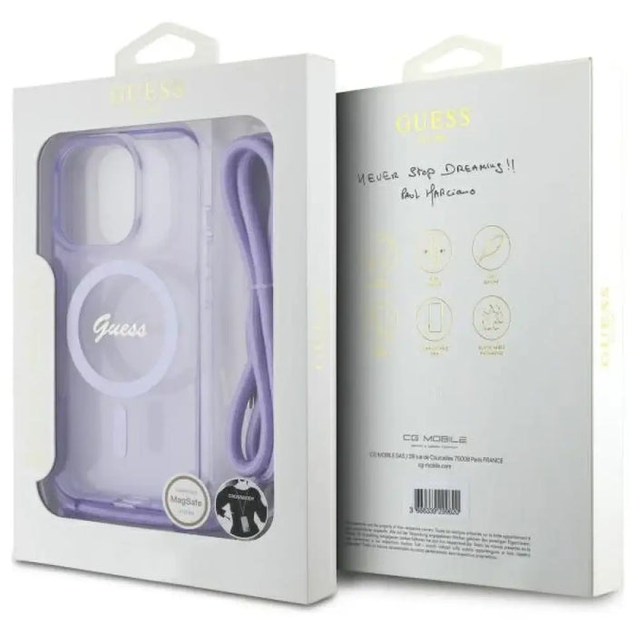 Калъф Guess Crossbody Cord Script MagSafe за iPhone 16 Pro