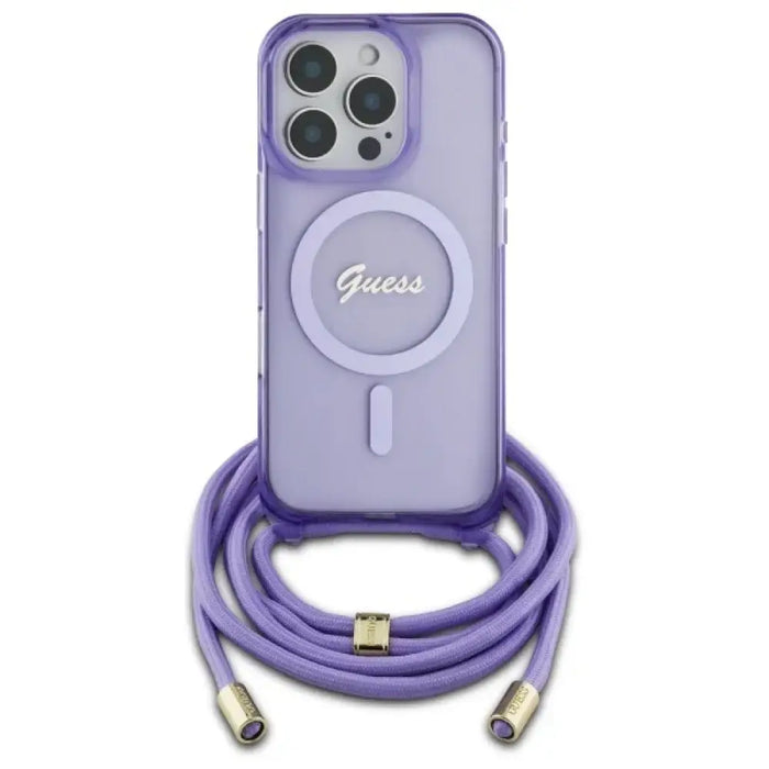 Калъф Guess Crossbody Cord Script MagSafe за iPhone 16 Pro