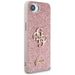 Калъф Guess Fixed Glitter Big 4G iPhone 16e - розов